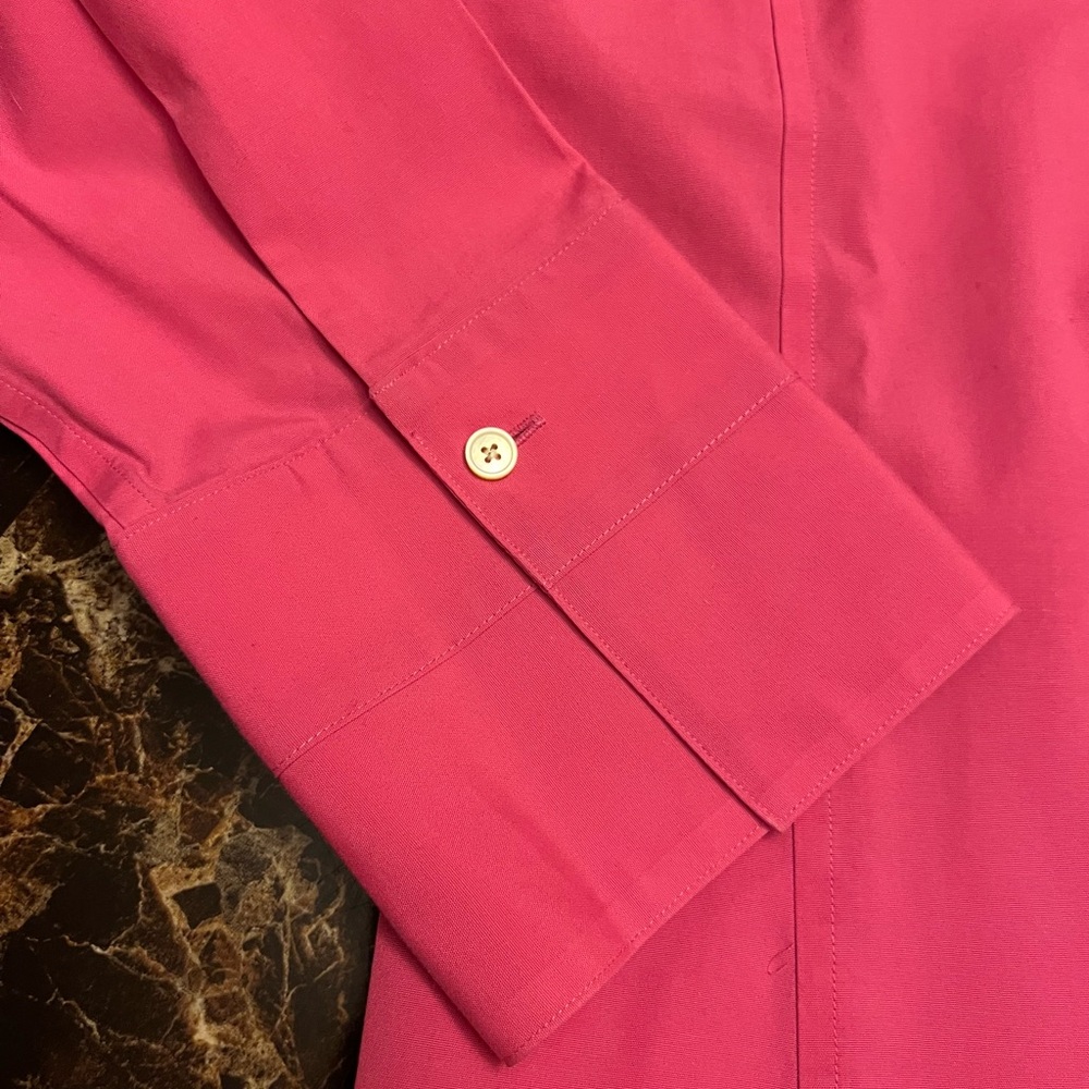 Talbots Wrinkle Resistant Pink Cotton Shirt - Picture 14 of 16